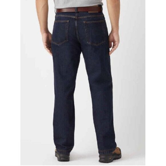 Duluth Trading Co Mens Ballroom Relaxed Fit Jeans Dark Denim 37 x 30 Unworn New - Picture 3 of 9